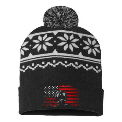 American Flag Scuba Diving Apparel Scuba Diving USA-Made Snowflake Beanie