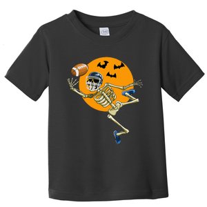 American Football Skeleton Halloween Football Fan Toddler T-Shirt