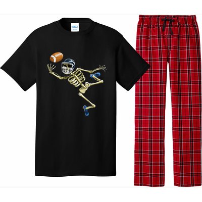 American Football Skeleton Halloween Football Fan Pajama Set