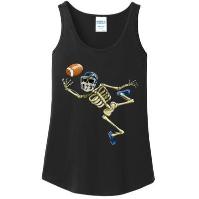 American Football Skeleton Halloween Football Fan Ladies Essential Tank