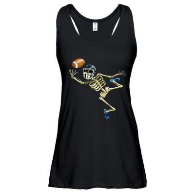 American Football Skeleton Halloween Football Fan Ladies Essential Flowy Tank