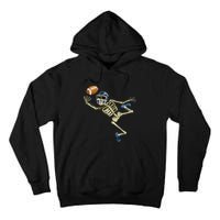 American Football Skeleton Halloween Football Fan Tall Hoodie