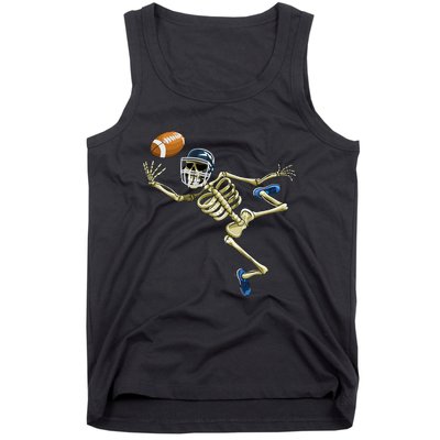 American Football Skeleton Halloween Football Fan Tank Top