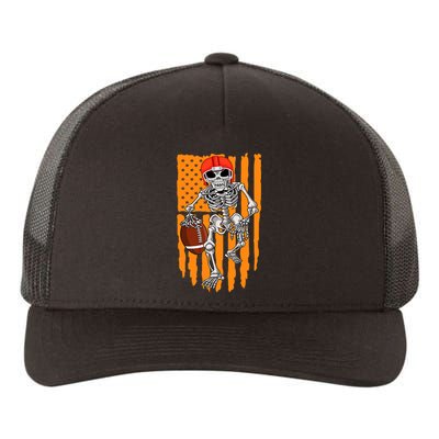 American Football Skeleton Halloween Football Fan Yupoong Adult 5-Panel Trucker Hat