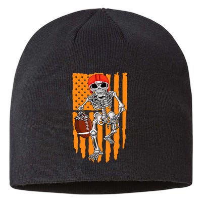 American Football Skeleton Halloween Football Fan Sustainable Beanie