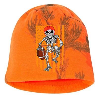 American Football Skeleton Halloween Football Fan Kati - Camo Knit Beanie