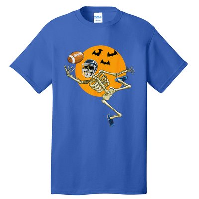 American Football Skeleton Halloween Football Fan Gift Tall T-Shirt