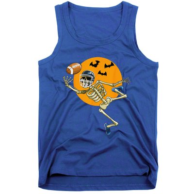 American Football Skeleton Halloween Football Fan Gift Tank Top