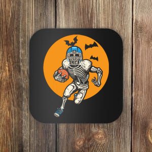 American Football Skeleton Halloween Football Fan Coaster