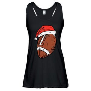 American Football Santa Hat Sports Christmas Xmas Ladies Essential Flowy Tank