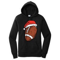 American Football Santa Hat Sports Christmas Xmas Women's Pullover Hoodie