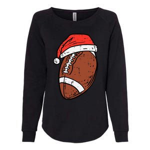 American Football Santa Hat Sports Christmas Xmas Womens California Wash Sweatshirt