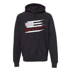 American Flag Surfing Apparel Surf Premium Hoodie