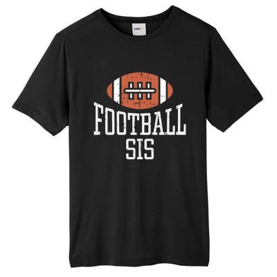 American Football Sis Vintage Gridiron Sports Lover Sister Gift Tall Fusion ChromaSoft Performance T-Shirt