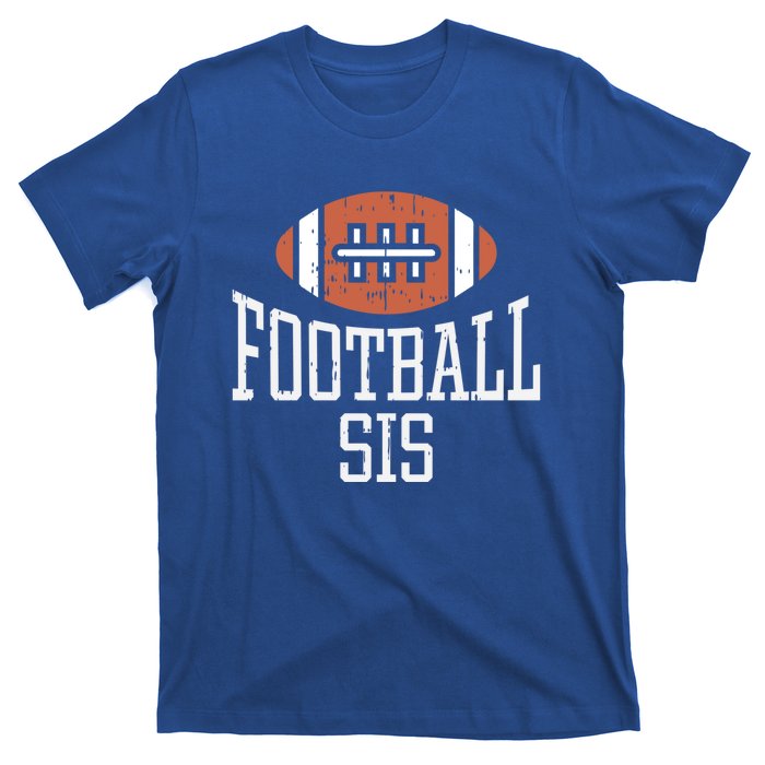 American Football Sis Vintage Gridiron Sports Lover Sister Gift T-Shirt