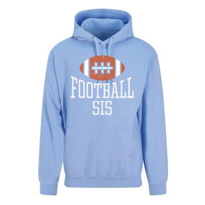 American Football Sis Vintage Gridiron Sports Lover Sister Gift Unisex Surf Hoodie