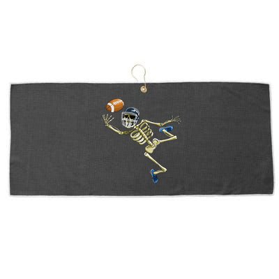 American Football Skeleton Halloween Football Fan Large Microfiber Waffle Golf Towel