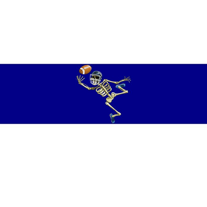 American Football Skeleton Halloween Football Fan Bumper Sticker