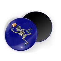 American Football Skeleton Halloween Football Fan Magnet