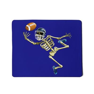 American Football Skeleton Halloween Football Fan Mousepad