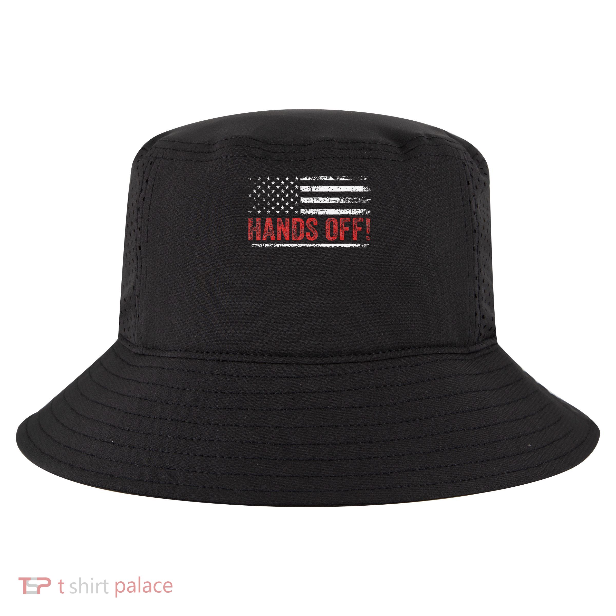 American Flag Shirts Hands Off My Social Security Cool Comfort Performance Bucket Hat