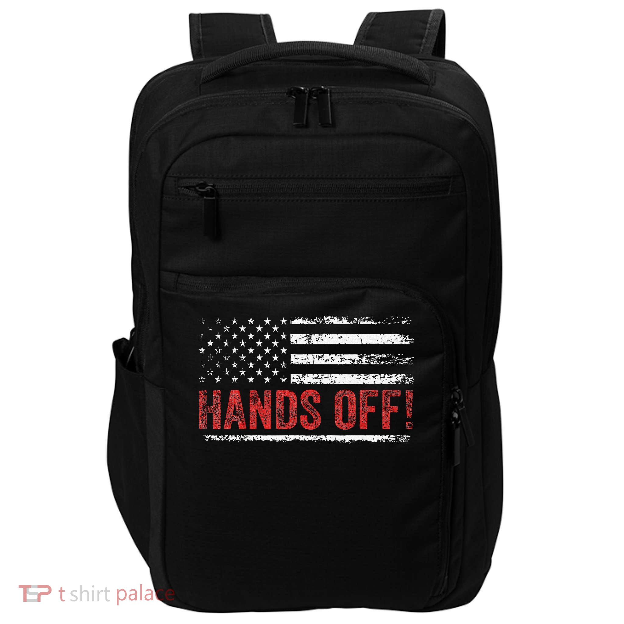 American Flag Shirts Hands Off My Social Security Impact Tech Backpack