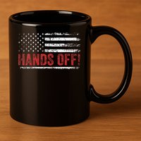 American Flag Shirts Hands Off My Social Security 11oz C Handle Ceramic Mug