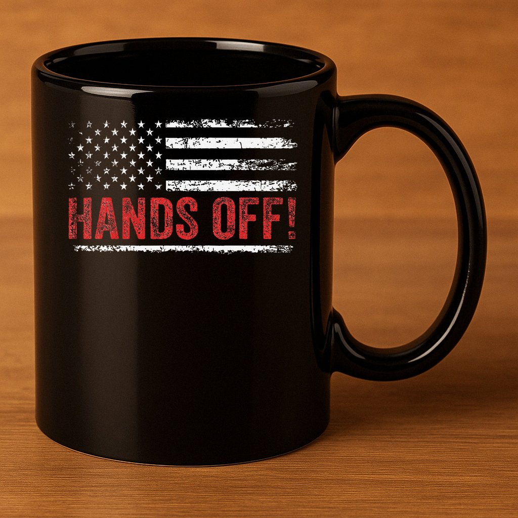 American Flag Shirts Hands Off My Social Security 11oz C Handle Ceramic Mug