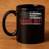 American Flag Shirts Hands Off My Social Security 11oz C Handle Ceramic Mug
