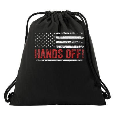 American Flag Shirts Hands Off My Social Security Drawstring Bag