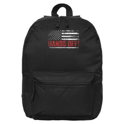 American Flag Shirts Hands Off My Social Security 16 in Basic Backpack