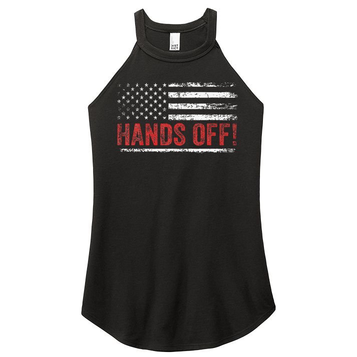 American Flag Shirts Hands Off My Social Security Women's Perfect Tri Rocker Tank