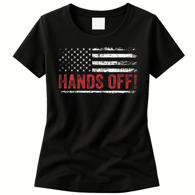 American Flag Shirts Hands Off My Social Security Womens T-Shirt