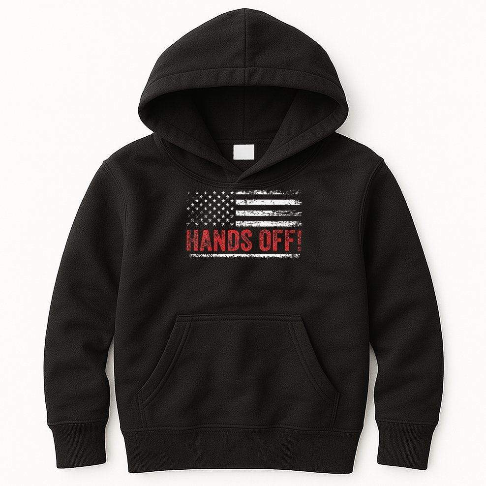 American Flag Shirts Hands Off My Social Security Kids Hoodie