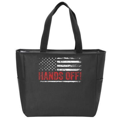 American Flag Shirts Hands Off My Social Security Zip Tote Bag