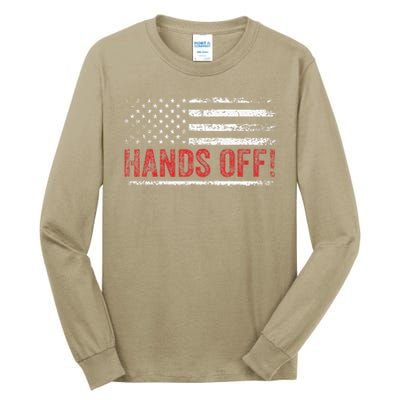 American Flag Shirts Hands Off My Social Security Tall Long Sleeve T-Shirt