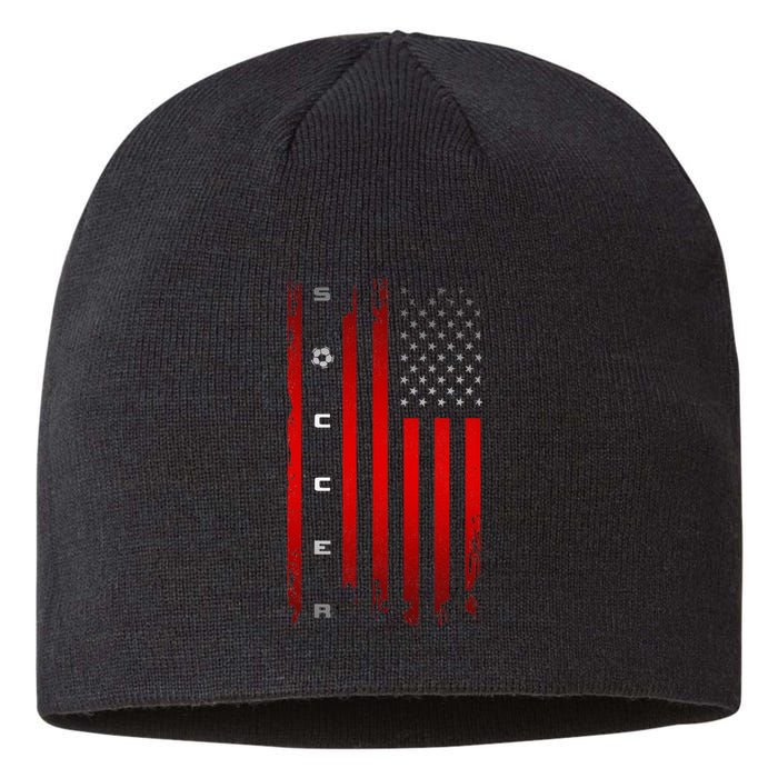 American Flag Soccer Apparel Soccer Sustainable Beanie