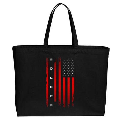 American Flag Soccer Apparel Soccer Cotton Canvas Jumbo Tote