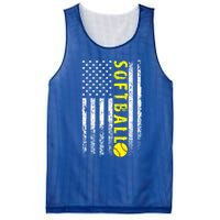 American Flag Softball Funny Gift Vintage Softball Gift Cute Gift Mesh Reversible Basketball Jersey Tank