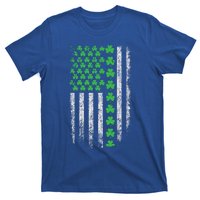 American Flag St Patricks Day Vintage Shamrock Gift T-Shirt