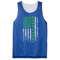 American Flag St Patricks Day Vintage Shamrock Gift Mesh Reversible Basketball Jersey Tank