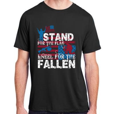 American Flag Stand For The Flag Knees For The Fallen Great Gift Adult ChromaSoft Performance T-Shirt