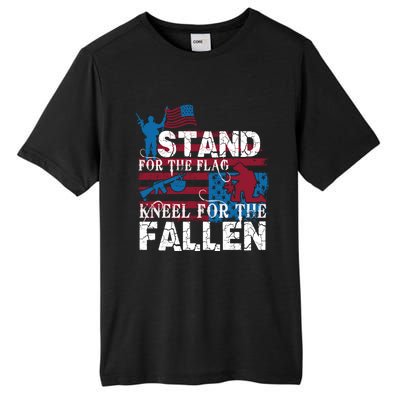 American Flag Stand For The Flag Knees For The Fallen Great Gift Tall Fusion ChromaSoft Performance T-Shirt