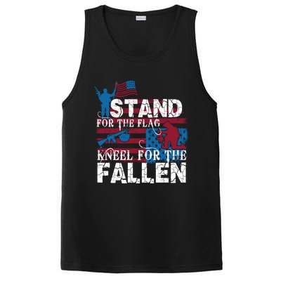 American Flag Stand For The Flag Knees For The Fallen Great Gift PosiCharge Competitor Tank