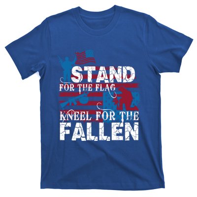 American Flag Stand For The Flag Knees For The Fallen Great Gift T-Shirt