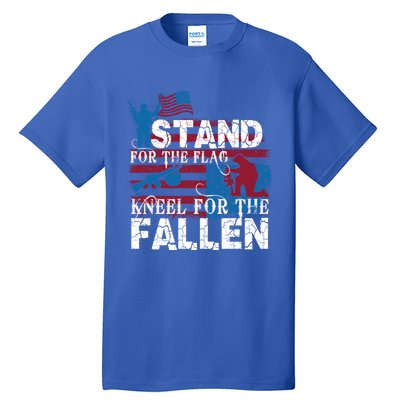 American Flag Stand For The Flag Knees For The Fallen Great Gift Tall T-Shirt