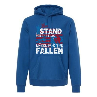 American Flag Stand For The Flag Knees For The Fallen Great Gift Premium Hoodie