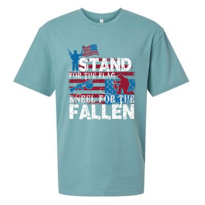 American Flag Stand For The Flag Knees For The Fallen Great Gift Sueded Cloud Jersey T-Shirt