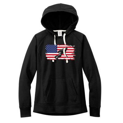 American Flag Snowboard Apparel Snowboarding Snowboard Women's Fleece Hoodie