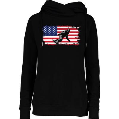 American Flag Snowboard Apparel Snowboarding Snowboard Womens Funnel Neck Pullover Hood